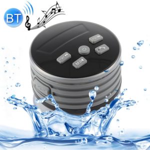 F08 Portable Speaker IPX7 Waterproof Support FM Radio High-fidelity Sound Box Bluetooth Speaker with Suction Cup & LED Light(Black) (OEM)