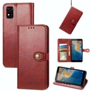 For ZTE Blade A31 Solid Color Leather Buckle Phone Case(Red) (OEM)