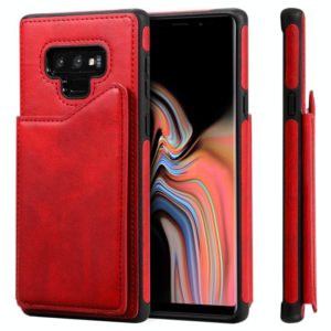 For Galaxy Note 9 Shockproof Calf Texture Protective Case with Holder & Card Slots & Frame(Red) (OEM)