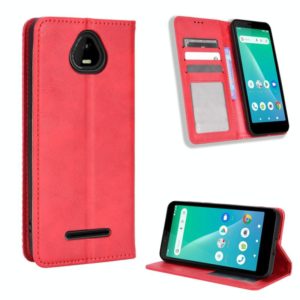 For Schok Volt SV55 / SV55216 Magnetic Buckle Retro Texture Leather Phone Case(Red) (OEM)