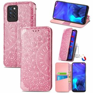 For Infinix Note 10 Pro Blooming Mandala Embossed Pattern Magnetic Horizontal Flip Leather Case with Holder & Card Slots & Wallet(Pink) (OEM)