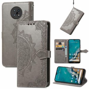 For Nokia G50 Mandala Embossing Pattern Horizontal Flip Leather Case with Holder & Card Slots & Wallet & Lanyard(Gray) (OEM)