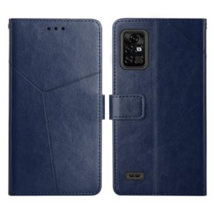 For UMIDIGI Bison Pro Y Stitching Horizontal Flip Leather Phone Case(Blue) (OEM)