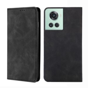 For OnePlus ACE/10R Skin Feel Magnetic Horizontal Flip Leather Phone Case(Black) (OEM)