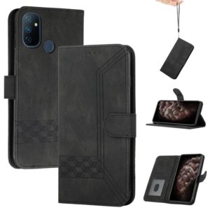 Cubic Skin Feel Flip Leather Phone Case For OnePlus Nord N10 5G(Black) (OEM)