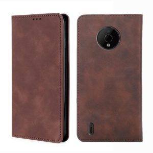 For Nokia C200 Skin Feel Magnetic Horizontal Flip Leather Phone Case(Dark Brown) (OEM)