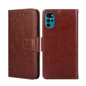 For Motorola Moto G22 Crystal Texture Leather Phone Case(Brown) (OEM)