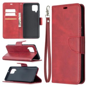 For Samsung Galaxy A42 5G Retro Lambskin Texture Pure Color Horizontal Flip PU Leather Case with Holder & Card Slots & Wallet & Lanyard(Red) (OEM)
