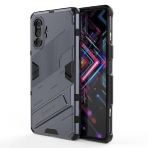 For Xiaomi Redmi K40 Gaming Punk Armor 2 in 1 PC + TPU Shockproof Case with Invisible Holder(Grey) (OEM)