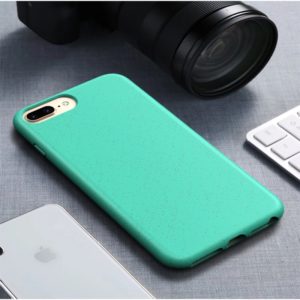 For iPhone 6 Plus & 6s Plus Starry Series Shockproof Straw Material + TPU Protective Case(Green) (OEM)