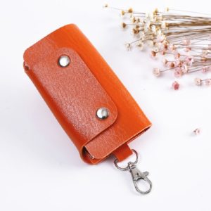2 PCS Leather Car Key Cover Key Case(Orange) (OEM)