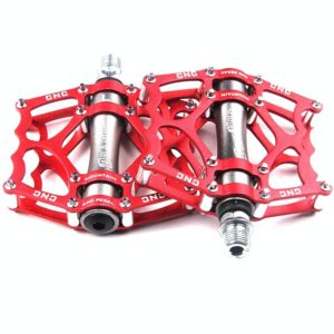 Bicycle Pedal Mountain Bike Aluminum Alloy Palin Pedal Non-Slip Bearing Pedal(901-2 Red) (OEM)