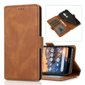 For Nokia 4.2 Retro Magnetic Closing Clasp Horizontal Flip Leather Case with Holder & Card Slots & Photo Frame & Wallet(Brown) (OEM)