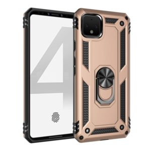 For Google Pixel 4 Shockproof TPU + PC Protective Case with 360 Degree Rotating Holder(Gold) (OEM)