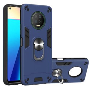 For Infinix X690 / Note 7 Armour Series PC + TPU Protective Case with Ring Holder(Royal Blue) (idewei) (OEM)