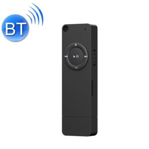 XT02 U Disk Style MP3 Music Player, Memory Capacity: Bluetooth Set(Black) (OEM)