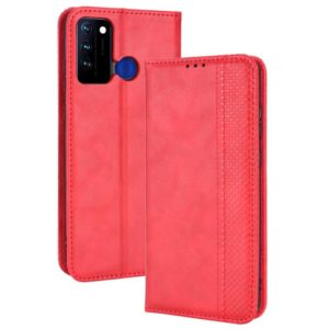 For BLU G71 Magnetic Buckle Retro Crazy Horse Leather Phone Case(Red) (OEM)
