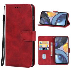 For Motorola Moto E32s Leather Phone Case(Red) (OEM)