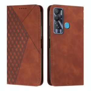 For Tecno Pova Neo Diamond Splicing Skin Feel Magnetic Leather Phone Case(Brown) (OEM)