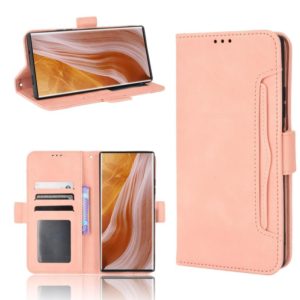 For ZTE Axon 40 Ultra Skin Feel Calf Texture Card Slots Leather Phone Case(Pink) (OEM)