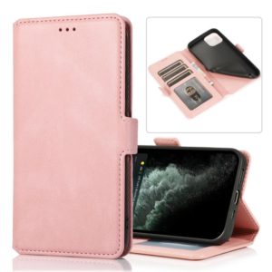 For iPhone 12 mini Retro Magnetic Closing Clasp Horizontal Flip Leather Case with Holder & Card Slots & Photo Frame & Wallet (Rose Gold) (OEM)