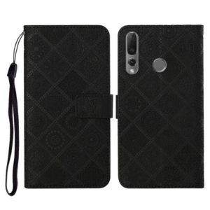 For Huawei P Smart Z / Y9 Prime 2019 Ethnic Style Embossed Pattern Horizontal Flip Leather Case with Holder & Card Slots & Wallet & Lanyard(Black) (OEM)