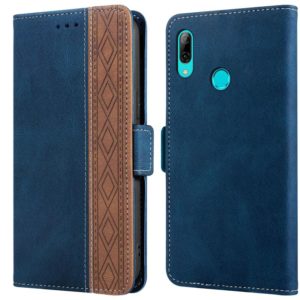 For Huawei P smart 2019 Stitching Side-Magnetic RFID Leather Phone Case(Royal Blue) (OEM)