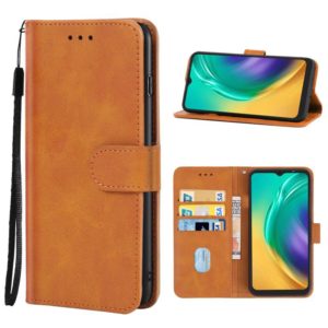 For Tecno Pop 4 Pro Leather Phone Case(Brown) (OEM)
