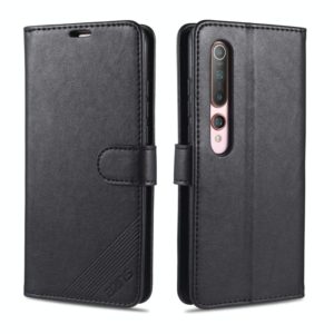 For Xiaomi Mi 10 / 10 Pro AZNS Sheepskin Texture Horizontal Flip Leather Case with Holder & Card Slots & Wallet(Black) (AZNS) (OEM)