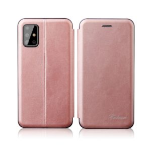 For Samsung Galaxy S20 Plus Integrated Electricity Pressing Retro Texture Magnetic TPU+PU Leather Case with Card Slot & Holder(Rose Gold) (OEM)