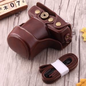 Full Body Camera PU Leather Case Bag with Strap for Canon EOS M10(Coffee) (OEM)