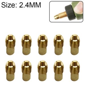 10 PCS Three-claw Copper Clamp Nut for Electric Mill Fittings，Bore diameter: 2.4mm (OEM)