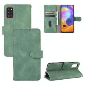 For Samsung Galaxy A31 Solid Color Skin Feel Magnetic Buckle Horizontal Flip Calf Texture PU Leather Case with Holder & Card Slots & Wallet(Green) (OEM)