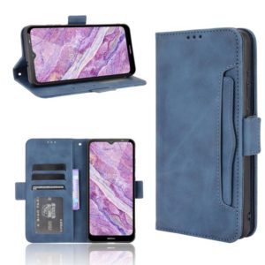 For Nokia C10/C20 Skin Feel Calf Pattern Horizontal Flip Leather Case with Holder & Card Slots & Photo Frame(Blue) (OEM)
