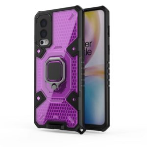 For OnePlus Nord 2 5G Space PC+TPU Shockproof Case with Ring Holder(Purple) (OEM)