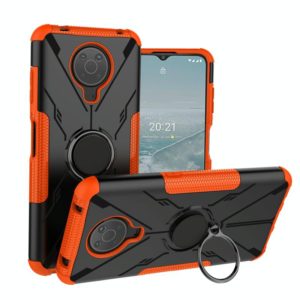 For Nokia G10 / G20 Armor Bear Shockproof PC + TPU Phone Protective Case with Ring Holder(Orange) (OEM)