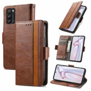 For Blackview A100 CaseNeo Business Splicing Dual Magnetic Buckle Horizontal Flip PU Leather Case with Holder & Card Slots & Wallet(Brown) (OEM)