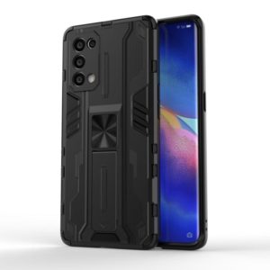 For OPPO Reno5 Pro 5G Supersonic PC + TPU Shock-proof Protective Case with Holder(Black) (OEM)