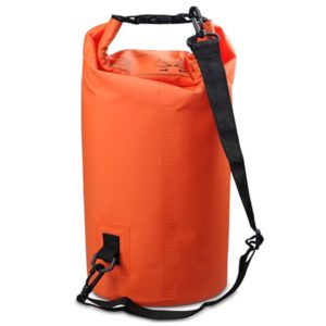 Outdoor Waterproof Single Shoulder Bag Dry Sack PVC Barrel Bag, Capacity: 15L (Orange) (OEM)