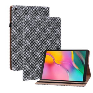 For Samsung Galaxy Tab A 10.1 2019 T510 Color Weave Leather Tablet Case with Holder(Black) (OEM)