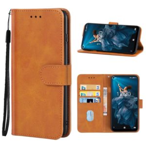 Leather Phone Case For Oukitel C17 / C17 Pro (Brown) (OEM)