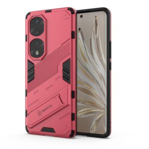 For Honor 70 Pro Punk Armor 2 in 1 PC + TPU Shockproof Case with Invisible Holder(Light Red) (OEM)