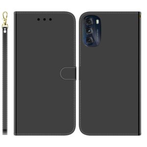 For Motorola Moto G 2022 Imitated Mirror Surface Leather Phone Case(Black) (OEM)