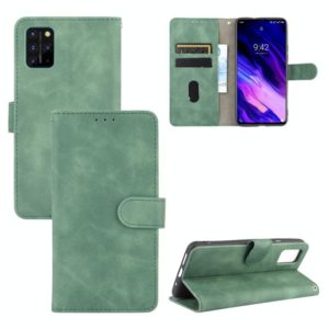 For UMIDIGI S5 Pro Solid Color Skin Feel Magnetic Buckle Horizontal Flip Calf Texture PU Leather Case with Holder & Card Slots & Wallet(Green) (OEM)
