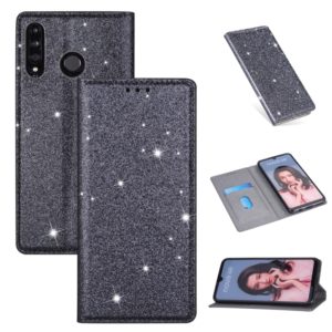 For Huawei P30 Lite Ultrathin Glitter Magnetic Horizontal Flip Leather Case with Holder & Card Slots(Gray) (OEM)
