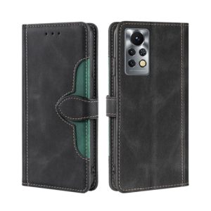 For Infinix Hot 11S/X6812 Stitching Skin Feel Magnetic Buckle Horizontal Flip PU Leather Case(Black) (OEM)