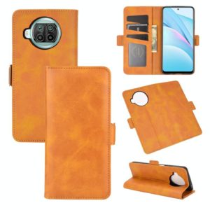 For Xiaomi Mi 10T Lite Dual-side Magnetic Buckle Horizontal Flip Leather Case with Holder & Card Slots & Wallet(Yellow) (OEM)