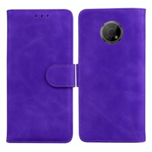 For Nokia G300 Skin Feel Pure Color Flip Leather Phone Case(Purple) (OEM)