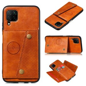 For Huawei Nova 6se PU + TPU Shockproof Magnetic Protective Case with Card Slots(Brown) (OEM)