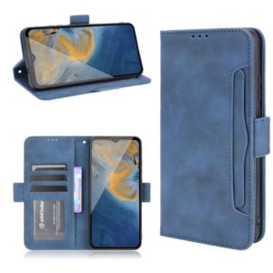 For ZTE Blade A51 Skin Feel Calf Pattern Horizontal Flip Leather Case with Holder & Card Slots & Photo Frame(Blue) (OEM)